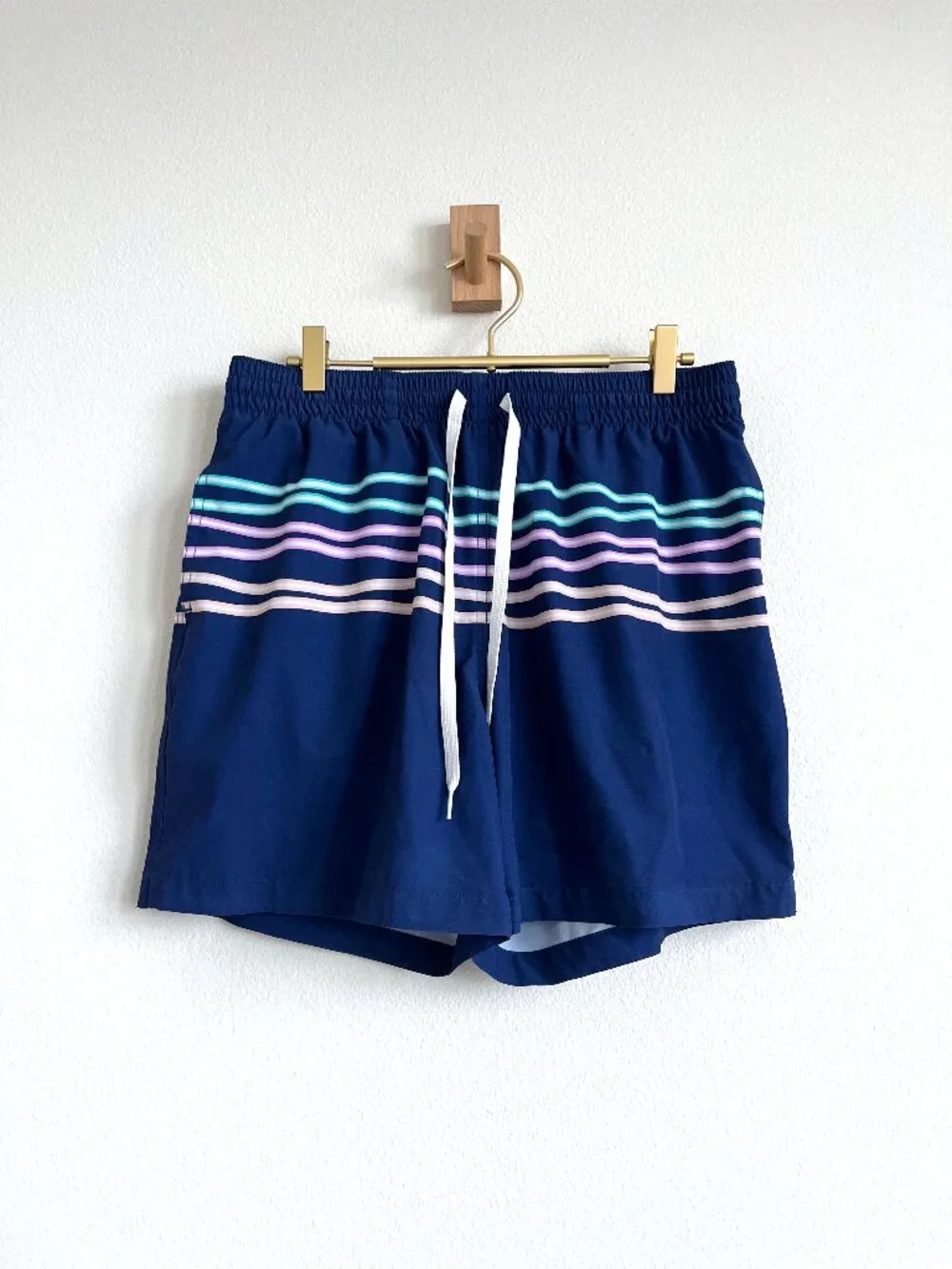 Chubbies Retro Nautical Striped Board Shorts Swim Trunks - 5.5